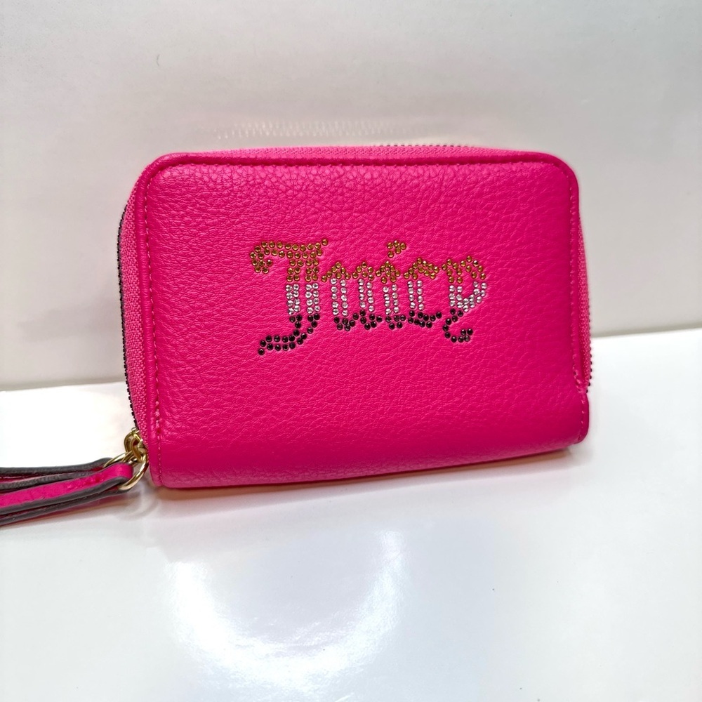 Juicy Couture βBreaking the Rulesβ Zip Around Wallet β Hot Pink